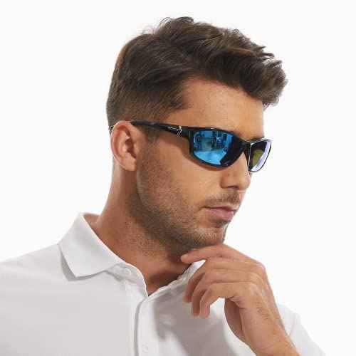 B.N.U.S Corning glass lenses polarized sunglasses for men and women UV400 Protection for Fishing Cycling Driving Italy made