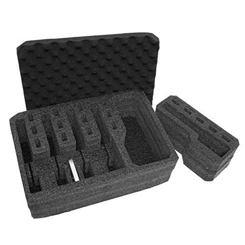 Case Club Foam Only: Fits Pelican Vault 300-5 Pistol Foam Set with Silica Gel Canister to Help Prevent Rust