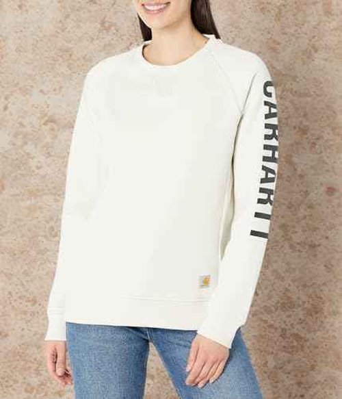 Carhartt Relaxed Fit Midweight Crewneck Block Logo Sleeve Graphic Sweatshirt