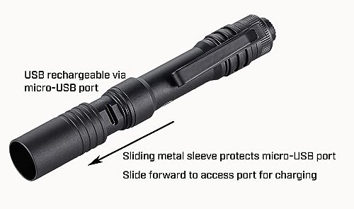 Streamlight 66608 MicroStream 250-Lumen EDC Ultra-Compact Flashlight with USB Rechargeable Battery, Clear Retail Packagin...