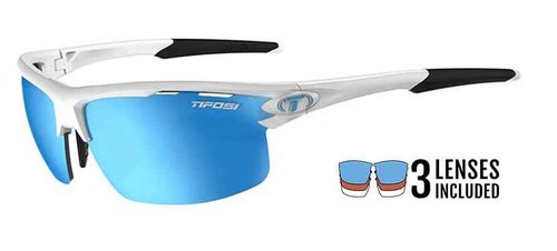 Tifosi Optics Rivet Sunglasses (Matte White (Clarion Blue/AC Red/Clear))