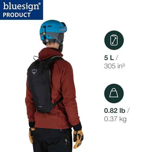 Osprey Glade 5L Ski and Snowboard Backpack with Hydraulics Water Reservoir, Black