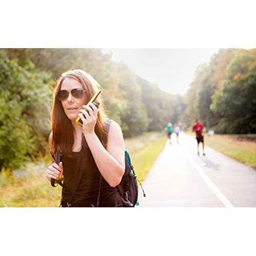 Motorola T470 Talkabout Two Way Radios, Long Range Emergency Rechargeable Waterproof Walkie Talkies 22 Channel, 35 Mile outdoor Black Yellow, 2 Pack