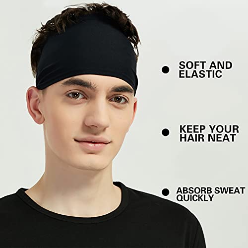 Pilamor Sports Headbands for Men (5 Pack),Moisture Wicking Workout Headband, Sweatband Headbands for Running,Cycling,Footb...