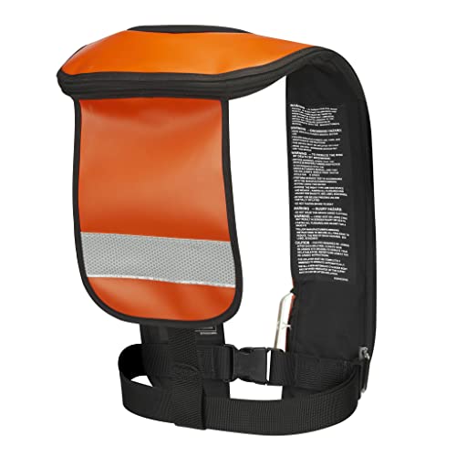 Mustang Survival - HIT Inflatable Work Vest for Adults (Orange & Black - One Size Fits All), Auto Hydrostatic, Enhanced Mo...