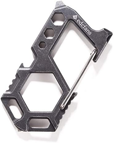 Carabiner Keychain Stainless Steel Multitool - 11 in 1 Tactical Emergency Survival Gear - Glass Breaker,Bottle Opener, Wre...