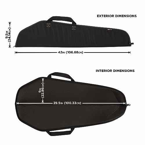 Allen Company Durango Rifle Case - 40-Inch Soft Gun Bag - Hunting and Shooting Accessories - 1.5-inch Webbing Handles and a Hanging Loop - Black