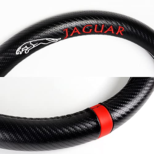 Q1-TECH, Embroidery Steering Wheel Cover Pole Position Accent Sport Carbon Fiber Look Style for Car Truck SUV 15 Inch Fitm...