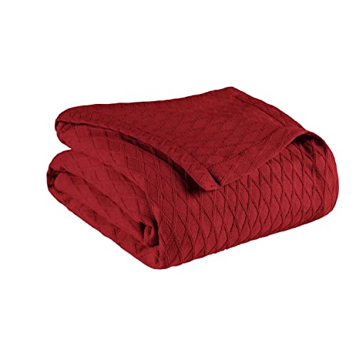 Superior Diamond Weave All-Season Cotton Blanket, Cover for Home, Couch, Bed, Soft, Warm Blankets, Boho Aesthetic, Comfy, ...