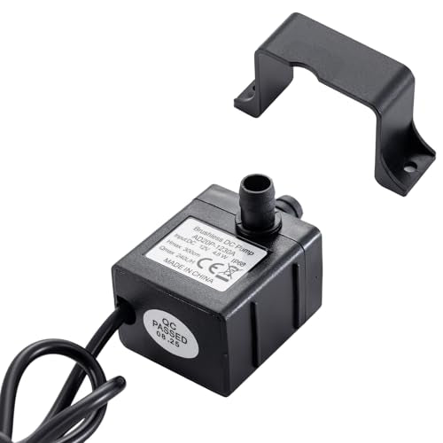 hiBCTR 5-Pack 12V Brushless Water Pump 240L/H 3M Lift, 4.2W Ultra-Quiet Submersible Pump for Aquariums/Fish Tanks/Swimming...