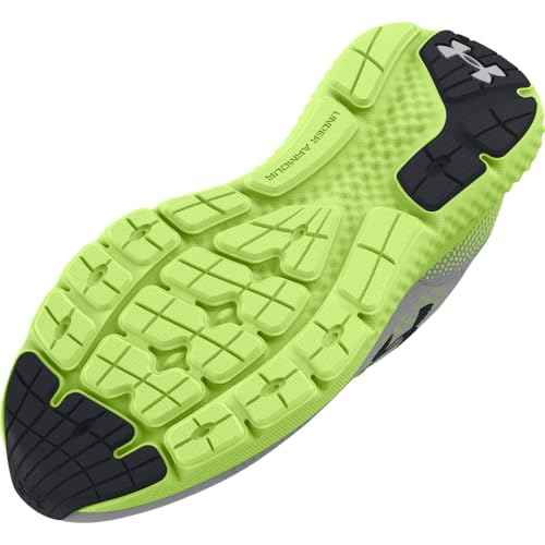 Under Armour Boys' Grade School Charged Rogue 4, (101) Mod Gray/Morph Green/Black, 3.5, US