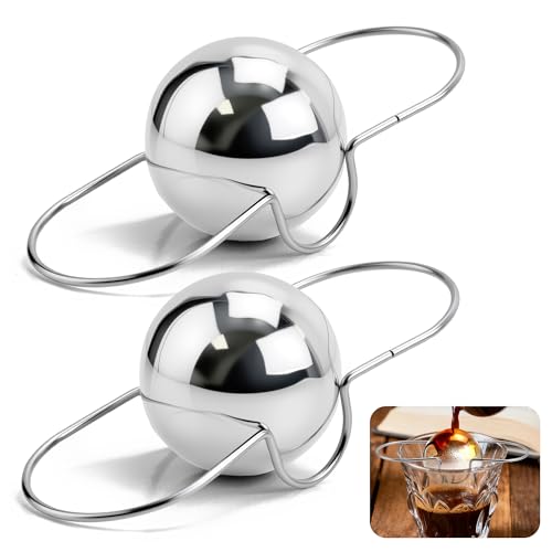 Upgrade 2 Pack Espresso Frozen Ball for Espresso Coffee, Stainless Steel Espresso Chilling Ball Espresso Cooler Espresso M...