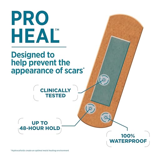 BAND-AID Brand Hydro Seal Adhesive Waterproof Bandages, Hydrocolloid Gel Patch for First Aid Support Better Healing for Mi...