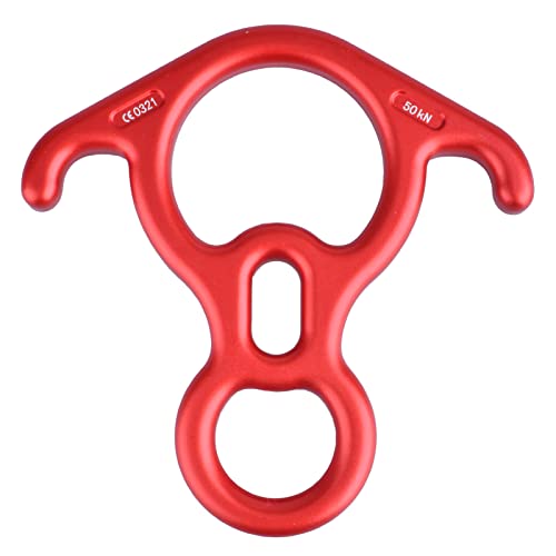 YAPJEB Figure 8 Descender, 35KN 50kN Rescue Figure Belay Device Belaying and Rappelling Gear Descender Rigging for Climbin...