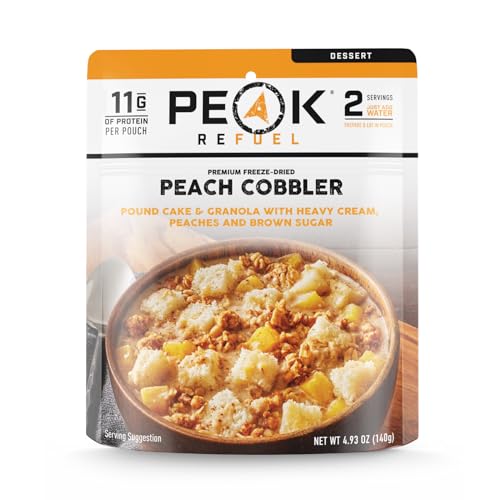 Peak Refuel Cobbler | Protein | Calories | 100% Real Ingredients | Premium Freeze Dried Backpacking & Camping Food | 2 Ser...