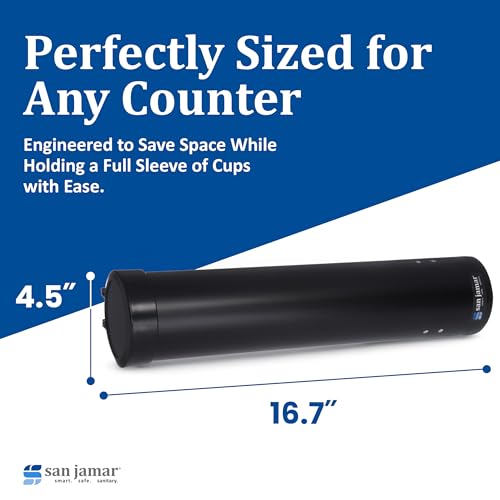 San Jamar C3165BK Med Pull WTR Cup, Black