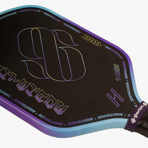 Gherkin Nightshade Pickleball Paddle - TPU Edgeguard - 14mm Polypropylene Honeycomb Core - 10mm Wide-Cells - Polyurethane ...