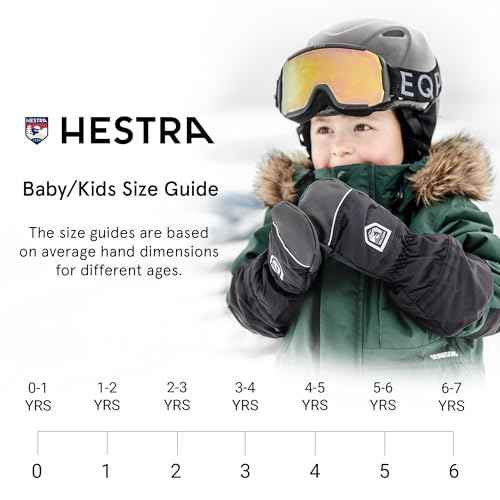 Hestra Baby Zip Long Mitt (Child 1-9yrs) | Waterproof, Insulated Mittens for Toddlers & Kids for Winter & Playing in The Snow