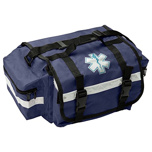 NOVAMEDIC Professional Empty Blue First Responder Bag, 17" x 9" x 7", EMT Trauma First Aid Carrier for Paramedics and Emer...
