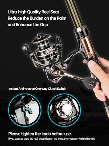 Fishing Pole Kit 6.89ft Carbon Fiber Telescopic Fishing Rod and Reel Combo with Spinning Reel Tackle Box Lures Hooks Line ...