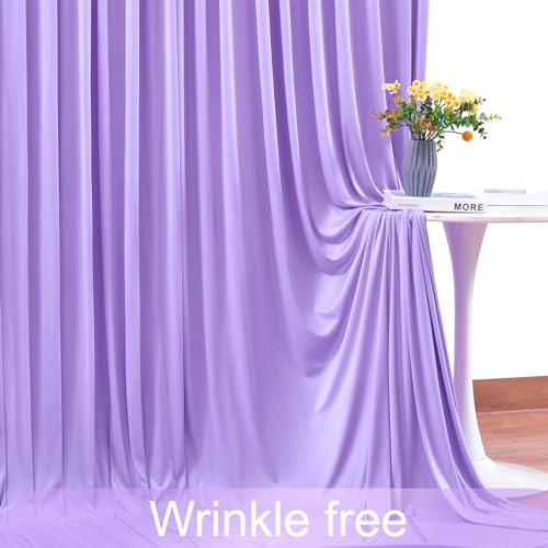 Lavender Backdrop Curtain for Parties Wedding Wrinkle Free Light Purple Photo Curtains Backdrop Drapes Fabric Decoration f...