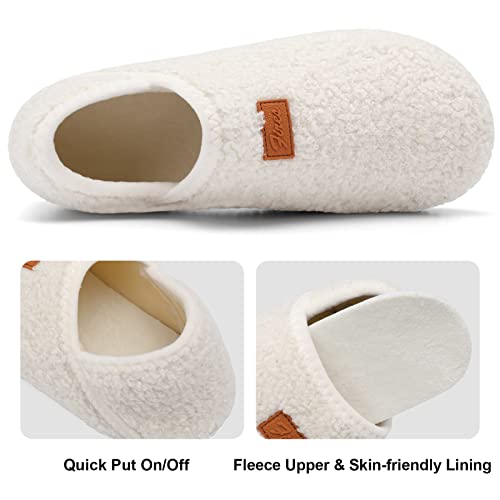 Fires Womens Mens Slippers with Rubber Sole Soft-Lightweight House Slipper Socks Around House Shoes Non Slip Indoor/Outdoor