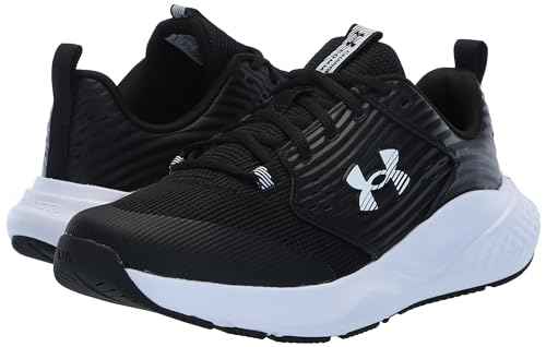 Under Armour Men's Charged Commit Trainer 4, (001) Black/White/White, 12, US