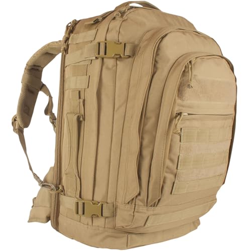 FOX OUTDOOR PRODUCTS Jumbo Modular Field Pack | 61L Tactical Backpack, MOLLE, Hydration Compatible, Converts to Briefcase,...
