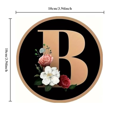 Round Coasters, Letter Series Floral Printed Coaster, Car Coaster, Heat Insulation Table Mat, Room Decor, Kitchen Supplie...