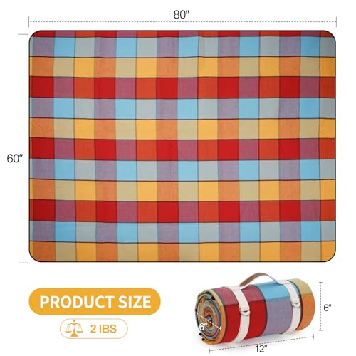 G GOOD GAIN Picnic Blanket-Waterproof Picnic Blankets | Portable Camping Blanket | 3-Layer Beach Blanket Sand Free | Picni...