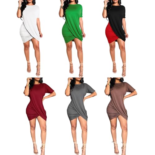 LKOUS Women's Summer Elegant Bowknot Sleeveless Ruffle Bodycon Midi Dress Plus Size S-3XL