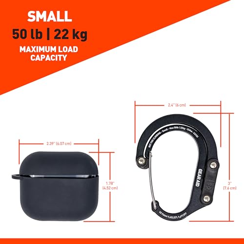 GEAR AID HEROCLIP (Small) Carabiner Gear Clip and Hook, for Hanging Bags, Purses, Lanterns, Strollers, Tools, Helmets, Wat...
