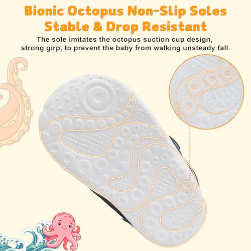 FEETCITY Wide Baby Shoes Boys Girls Baby Barefoot Shoes Breathable Infant Walking Shoe Crib Sock Shoe Toddler Sneakers Fle...