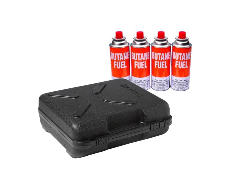 Iwatani Fore Winds Rugged Camp Stove & Premium Iwatani Butane 8oz 4-Pack