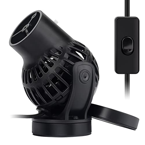 hygger Wave Maker with Controller for Feeding, 1320 GPH Ultra-Silence Aquarium Powerhead with Strong Magnet Suction Base f...