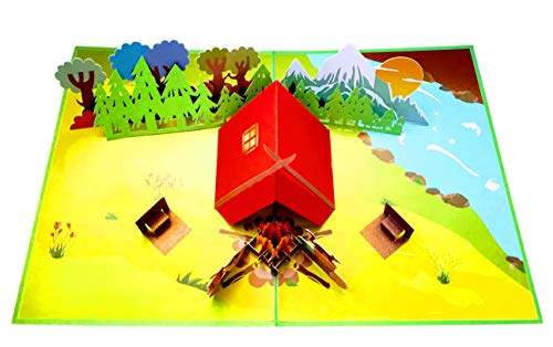 iGifts And Cards I Love Camping 3D Pop Up Greeting Card – Back To Outdoor Nature Birthday Gift, Awesome Retirement Adventu...