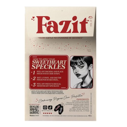 Fazit Makeup Patches - Sweetheart Speckles - Glow Up Make-Up Patches - Cute Glitter Makeup Accessories for Women - Cosmeti...