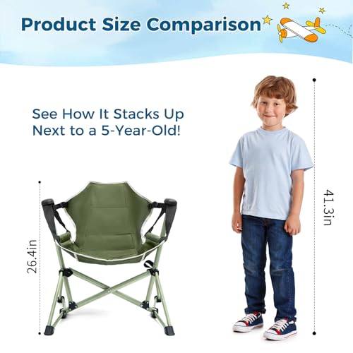 Chloraeon Kids Hammock Chair,Adjustable Kids Camping Chair,Folding Chair with Stand,Portable Hammock Chair for Camping, Tr...