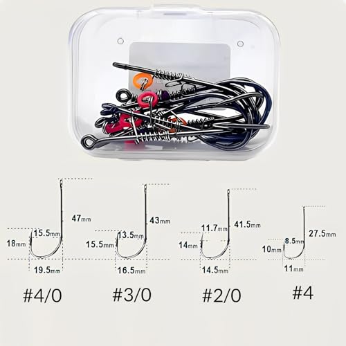 Xuvrir Fishing Hooks-Live Shrimp Hook,Bait Holder Hooks,Fishing Lures Saltwater Freshwater,2/3/4 Catfish Bass Fishing Gear...
