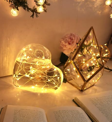 6 Pack 7Ft Starry String Lights No Remote Waterproof Fairy String Lights 20 Micro Starry LEDs On Silver Wire CR2032 Batter...