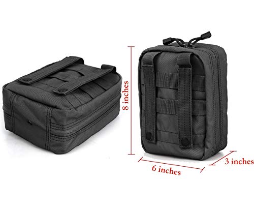 Carlebben EMT Pouch MOLLE Ifak Pouch Tactical MOLLE Medical First Aid Kit Utility Pouch (With Medical Supplies)