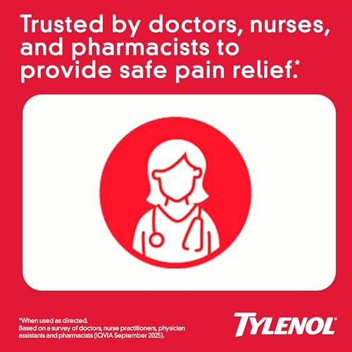 Tylenol Extra Strength Acetaminophen Rapid Release Gels, Pain Reliever & Fever Reducer, Gelcaps with Laser-Drilled Holes f...