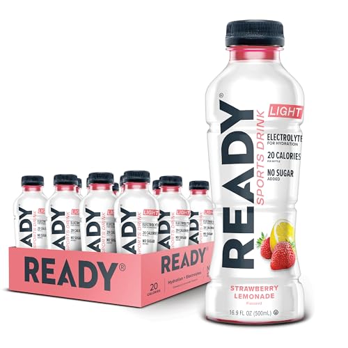 Ready® Sports Drink Light – The Ultimate Low-Calorie Hydration Drink with 4 Different Electrolytes – No Added Sugars – Nat...