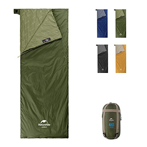 Naturehike Lightweight Compact Sleeping Bag, 59℉/32℉ Envelope Ultralight Backpacking Sleeping Bag Portable, Waterproof wit...