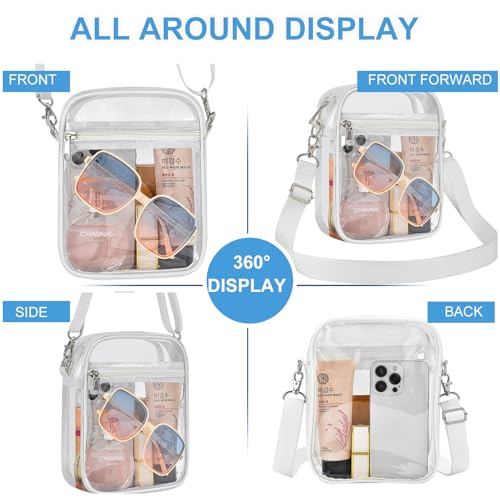 Clear Bag for Stadium Events Small Mini Clear Purse Bag for Stadium Concerts Sports Events Festivals
