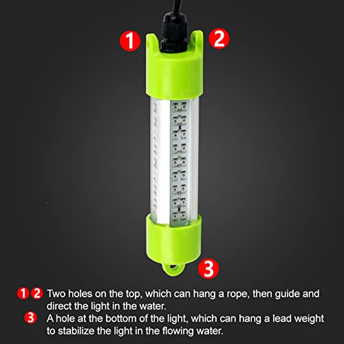 18W 45W DC 12V Green IP68 Waterproof Aluminum Super Bright LED Fish Bait Submersible Dock Underwater Fishing Light Attract...