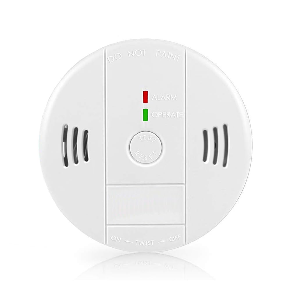 Combination Smoke and Carbon Monoxide Detector Alarm, Beeps Warning Smoke and CO Alarms for Basements Travel Home Office House Bedroom Living Room Car, Battery Operated,Comply with UL 217/2034, 1-Pack