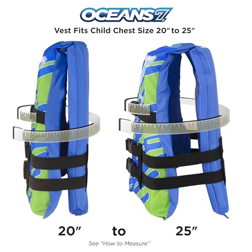 Oceans 7 US Coast Guard Approved Life Jacket for Infant, Kids, Youth, – Type II & III Vest, Personal Flotation Device