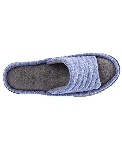 Isotoner Women's Premium Knit Slide Slippers - Moisture-Wicking Lining, Rubber Indoor/Outdoor Sole - Machine Washable Hous...