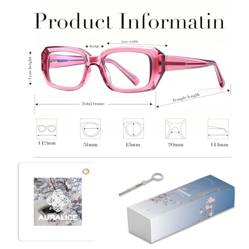 Auralice Rectangle Blue Light Glasses Noctera